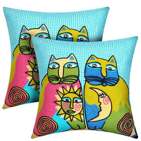 Kuddöverdrag 45x45 cm Broderade Art Solaris - Set om 2