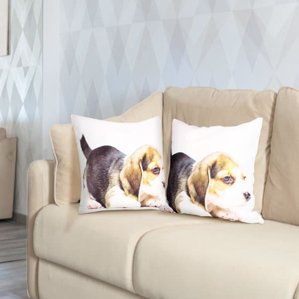 Kuddöverdrag 40x40 cm med Beagle-motiv - Set om 2