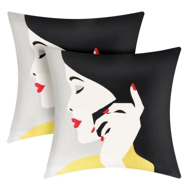 Set med 2 Kuddöverdrag 45x45 cm Broderade Art Orbella