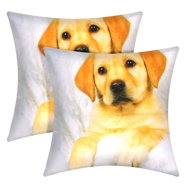 Paket med 2 Kuddöverdrag 40x40 cm Mönster Hund Päls