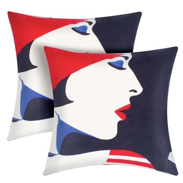 Set med 2 Kuddöverdrag 45x45 cm Broderade Art Auralis