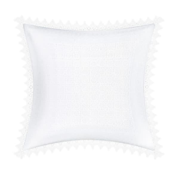 Set med 2 Kuddöverdrag 45x45 cm Kant med Blomspets