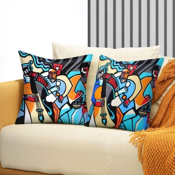 Set med 2 Kuddöverdrag 45x45 cm Broderade Art Marilis