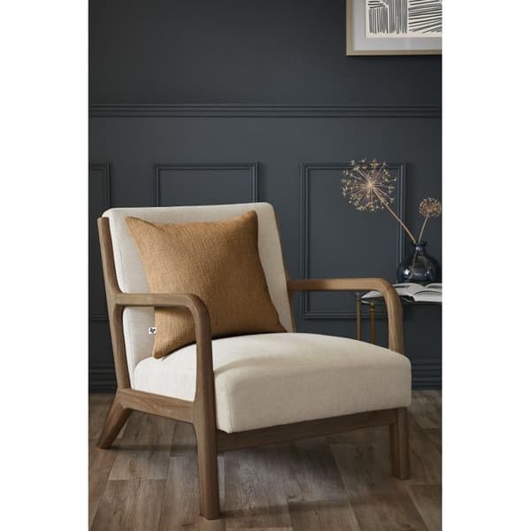 Cushion with removable cover "Sixtine" 45 x 45 cm L'effet Papillon - Sixtine Camel