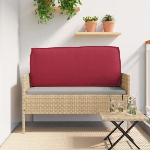 Pallkudde för ryggstöd Vinröd 120x40x12 cm Oxford Tyg