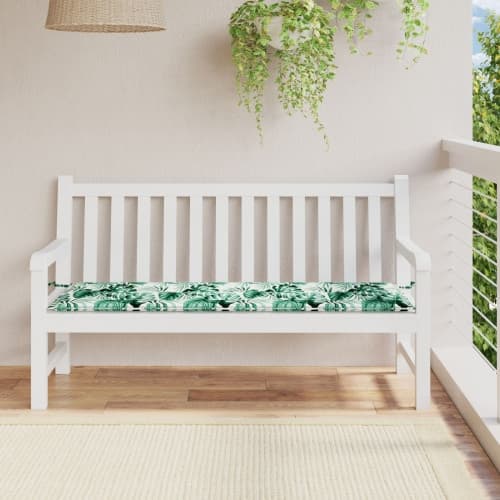Trädgårdsbänk Dyna - Bladmönster, 150x50x4 cm, Gjord av Oxford-tyg