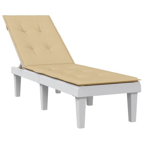 Solsängsdyna melerad beige (75+105) x 50 x 4 cm tyg