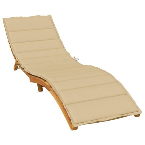 Solsängsdyna melerad beige 200x50x4 cm tyg