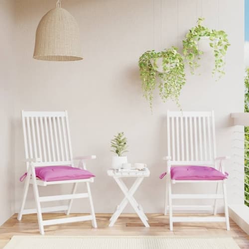 Stolsdynor 2 st rosa 40x40x7 cm tyg