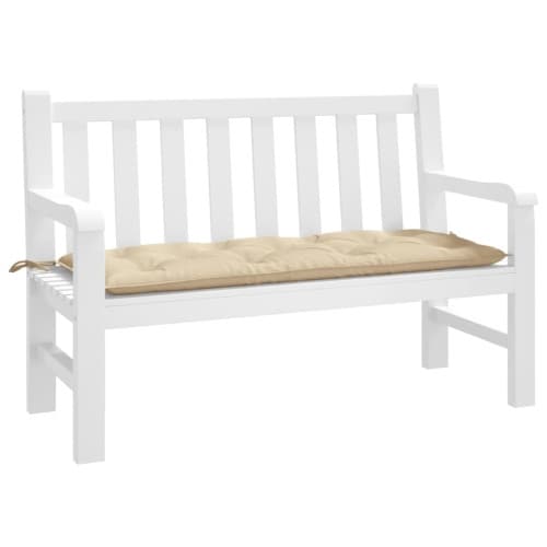 Bänkdyna för trädgården beige 120x50x7 cm oxfordtyg