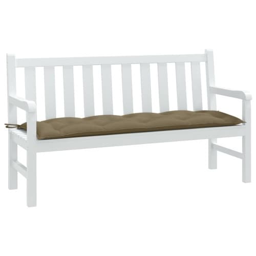 Bänkdyna melerad taupe 150x50x7 cm tyg