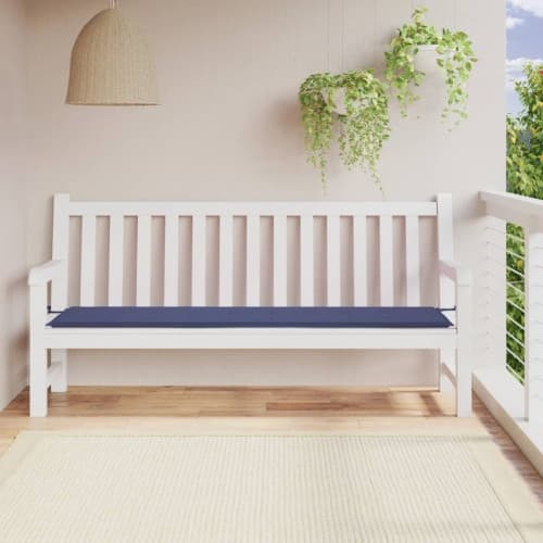 Bänkdyna för trädgården marinblå 200x50x4 cm oxfordtyg