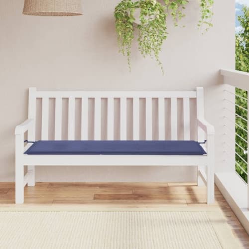 Bänkdyna för trädgården marinblå 150x50x4 cm oxfordtyg