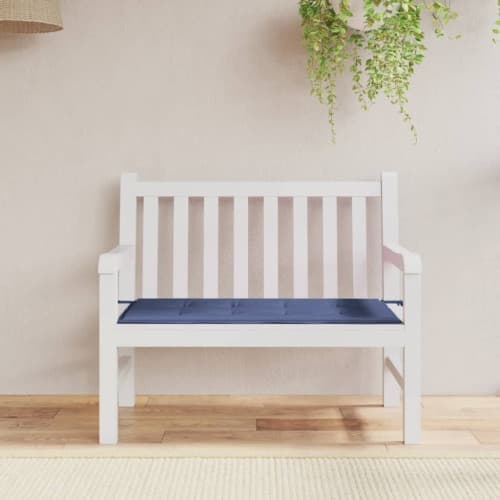 Bänkdyna för trädgården marinblå 120x50x4 cm oxfordtyg
