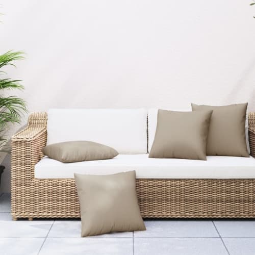 Soffkuddar 4 st taupe 50x50 cm tyg