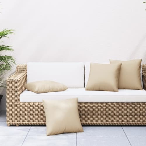Soffkuddar 4 st beige 60x60 cm tyg