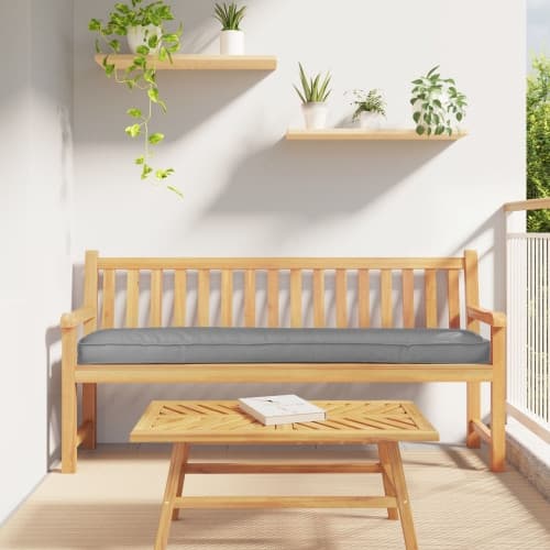 Pallkuddar för Bänk 2 st Grå 180x40x8 cm Oxford Tyg