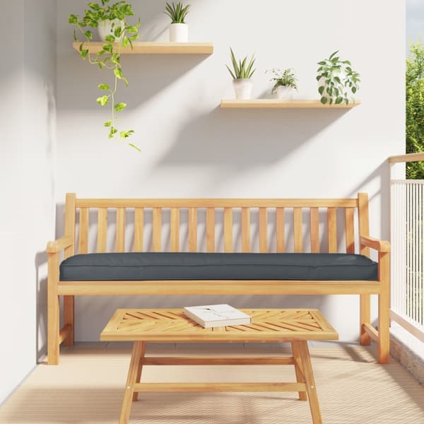 Pallkuddar för bänk 2 st Antracit 200x40x8 cm Oxford tyg