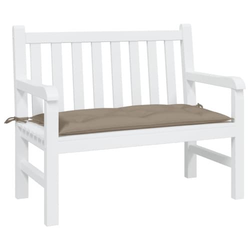 Bänkdyna för trädgården taupe 100x50x7 cm oxfordtyg