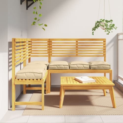 Palettkuddar för sittplats 6 st Beige 40x40x8 cm Oxford tyg