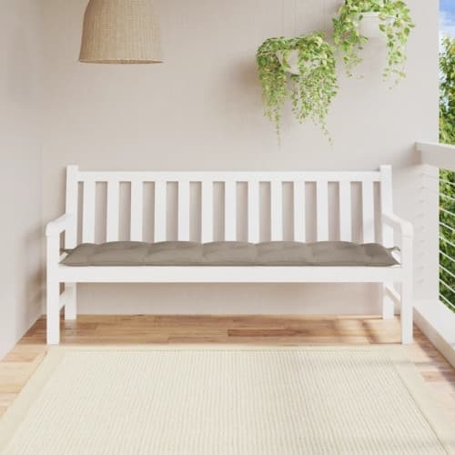 Bänkdyna för trädgården taupe 180x50x7 cm oxfordtyg