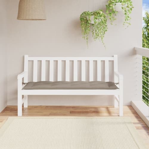 Bänkdyna för trädgården taupe 150x50x7 cm oxfordtyg