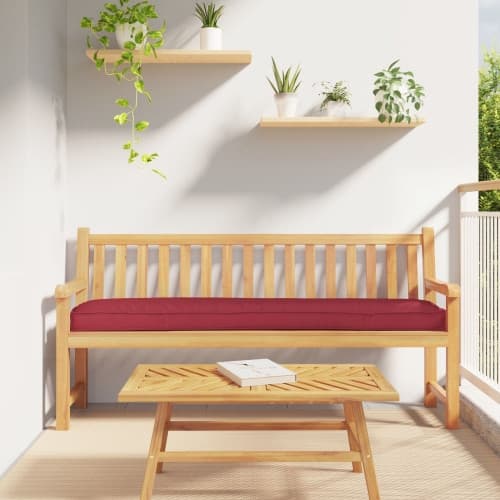 Pallkudde för bänk Vinröd 200x40x8 cm Oxford tyg