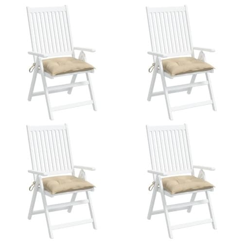 Palldynor 4 st beige 50x50x7 cm oxfordtyg