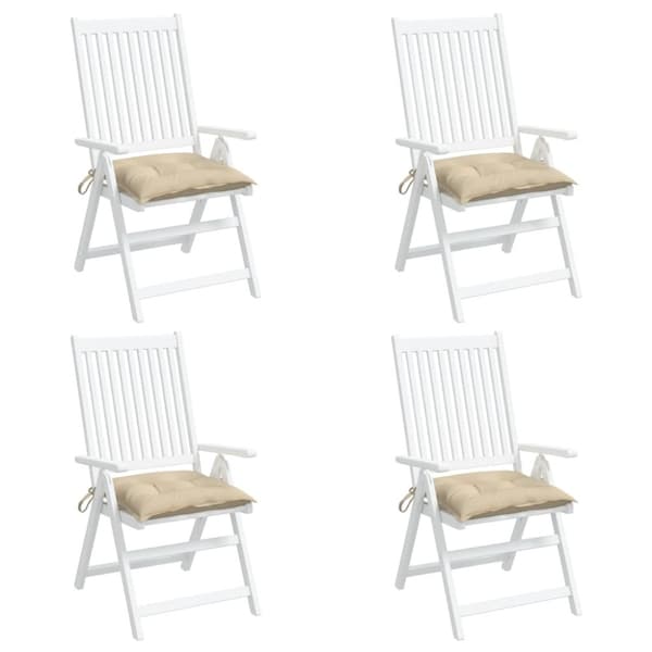 Palldynor 4 st beige 50x50x7 cm oxfordtyg