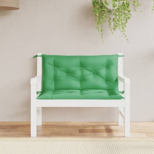 Bänkdynor för trädgården 2st grön 100x50x7cm oxfordtyg