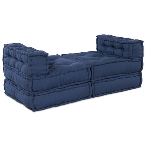 Modulerade Puffar 4 st Indigo Tyg