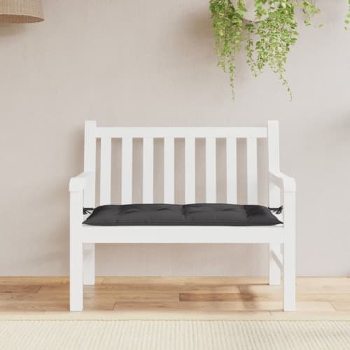 Bänkdyna för trädgården svart 110x50x7 cm oxfordtyg