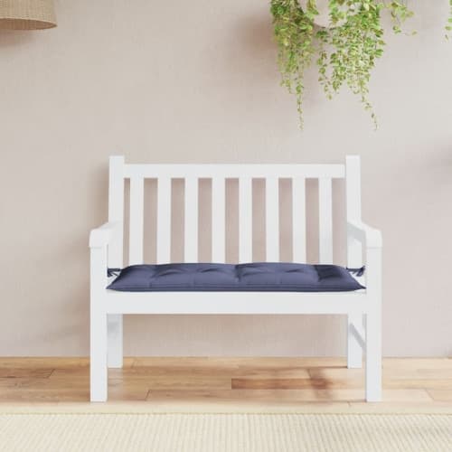 Bänkdyna för trädgården marinblå 100x50x7cm oxfordtyg