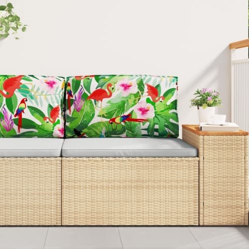Kuddar Grön, Röd, Rosa, Flerfärgad Polyester 70 x 12 x 40 cm