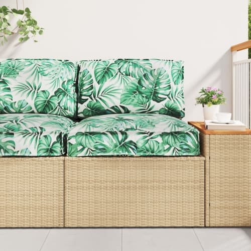 Palettkudde för sittplats Bladmönster 70x70x12 cm Oxford tyg