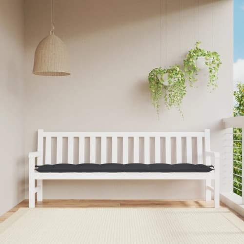 Bänkdyna för trädgården svart 200x50x7 cm oxfordtyg