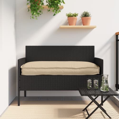 Utomhuskudde Beige Polyester 50 x 120 x 12 cm Avtagbara överdrag