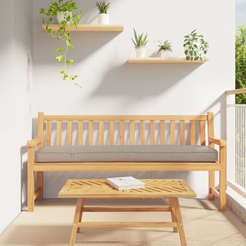 Utomhuskudde Set med 2 Taupe Polyester Stor Kuddar