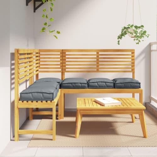 Pallkuddar för sittplats 6 st Antracit 40x40x8 cm Oxfordtyg