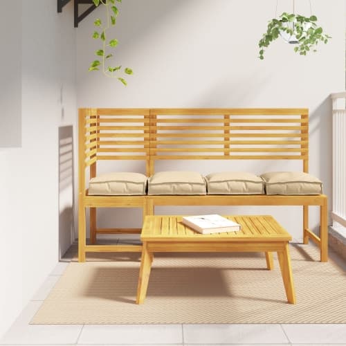Pallekuddar för sits 4 st Beige 40x40x8 cm Oxford tyg