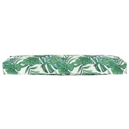 Pallkudde för bänk bladdesign 120x40x8 cm Oxford tyg