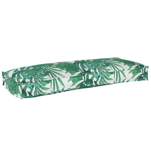Pallkuddar för Bänk 2-pack Bladmönster 100x40x8 cm Oxford Tyg