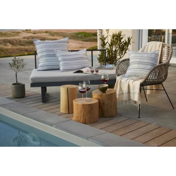 Kuddeöverdrag "Doris Outdoor" alla dimensioner Fjädrande effekt - Doris Minuit - Kuddeöverdrag 60 x 60 cm