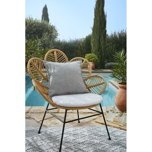 Kuddeöverdrag "Naïa Outdoor" alla dimensioner EFFEKTT Papillon - Naïa Galet - Kuddeöverdrag 45 x 45 cm