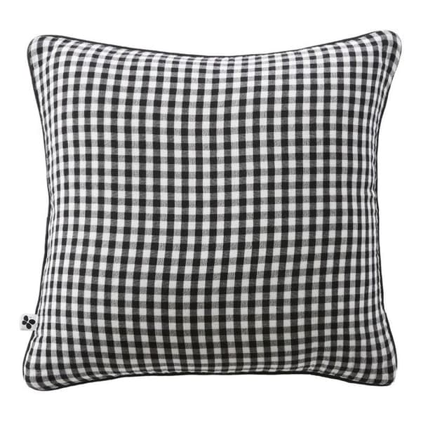 Avtagbart kuddfodral med kantband Vävd färgad "Vickie" alla mått "Bomullsgaze" - Vickie Truffle - Fyllt kudde 45 x 45 cm