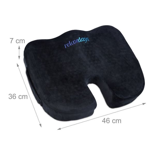 Relaxdays Ergonomisk sittkudde, minneskum med gel, kontor, bil, rullstol, för tryck.