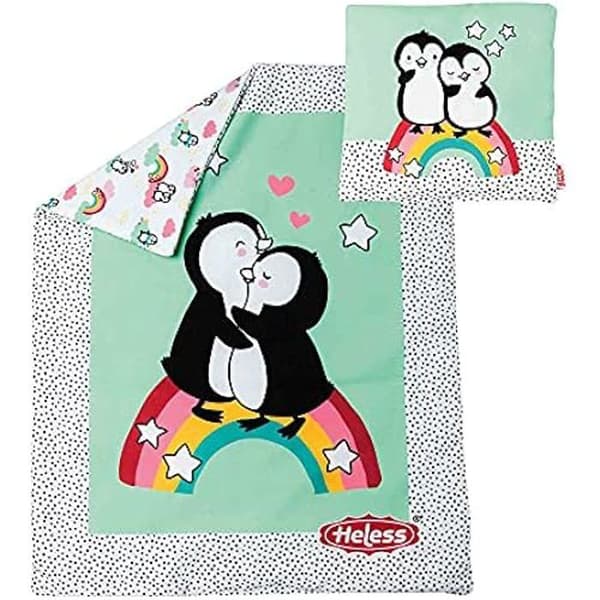 Kudde med kuddar - HELESS - Modell Pingvin med prickar - Flerfärgad - One size - 44x34 cm
