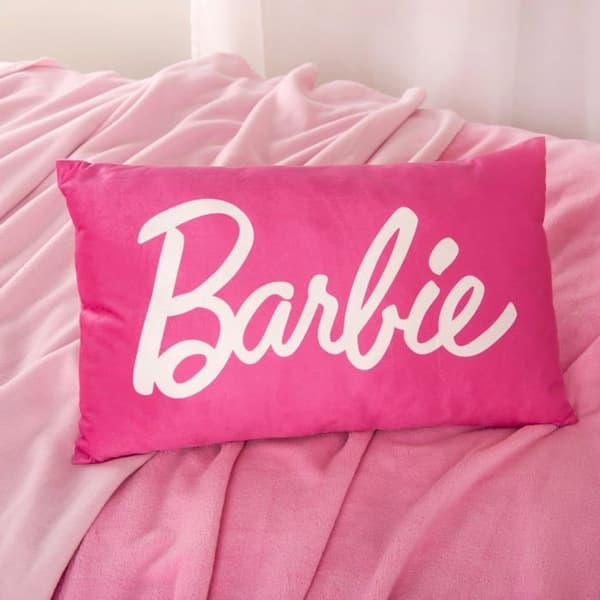 Coussin Herding Coussin Barbie, 30 x 50 cm, Dekorativ och mysigt kuddar för barn, 100% polyester, Mjuk Velboa