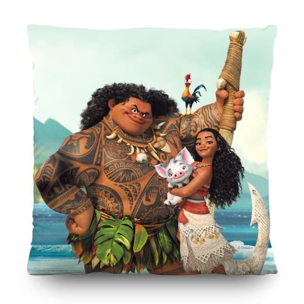 Disney Moana Cartoon kudde, dekorationskudde 40x40 cm / 16x16 tum, 1 st, färgad dubbelsidig - AG Design