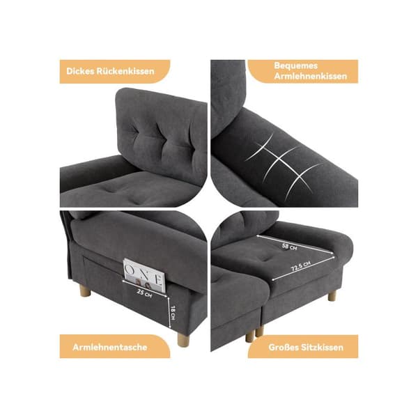 Samtida design: lyxig soffan i molnform i teddyvelour, soffa med stora sittkuddar och kuddar.